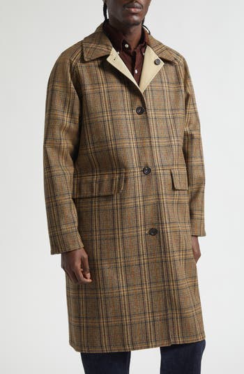 Drake's Reversible Single Breasted Mac Jacket | Nordstrom