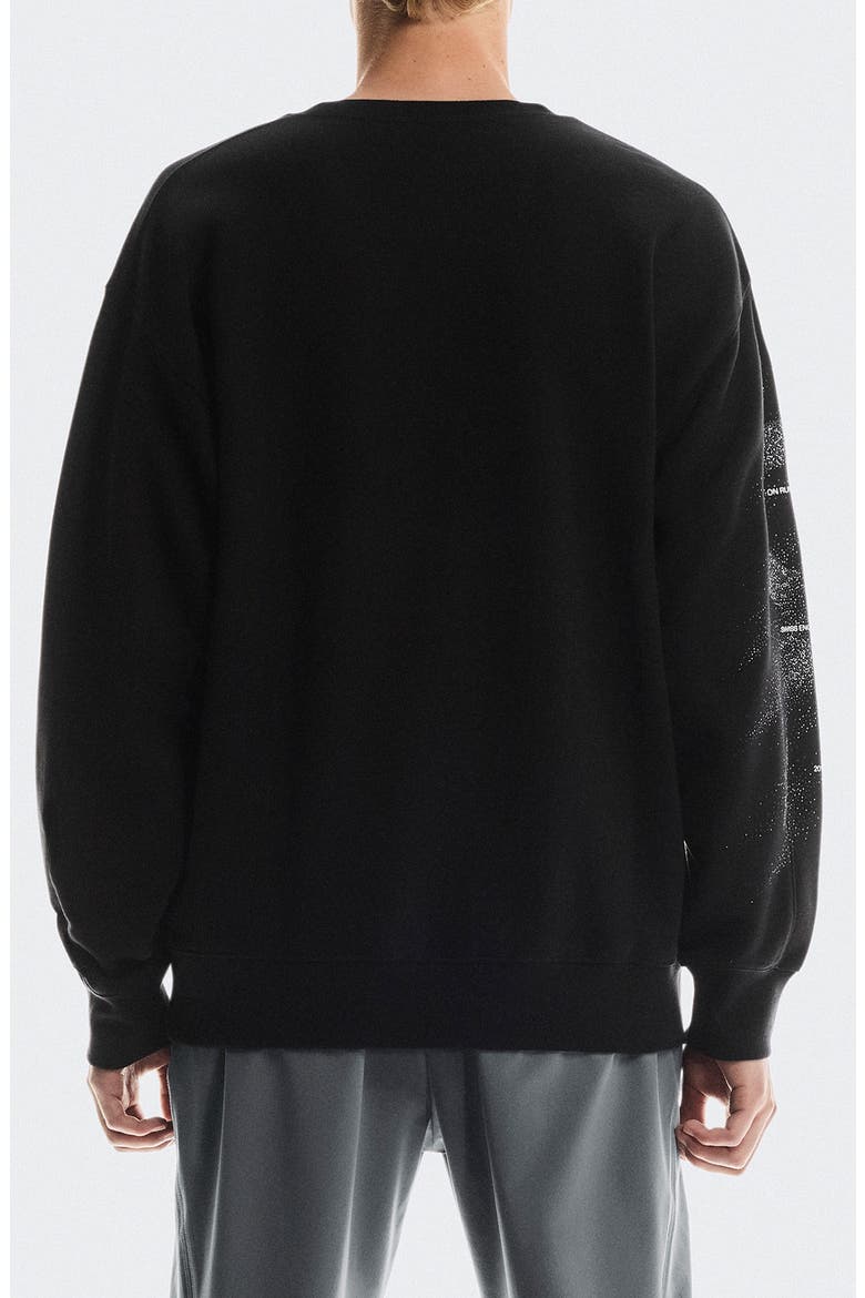 Club Crewneck Cotton Blend Sweatshirt, Alternate, color, BLACK/ OLIVE