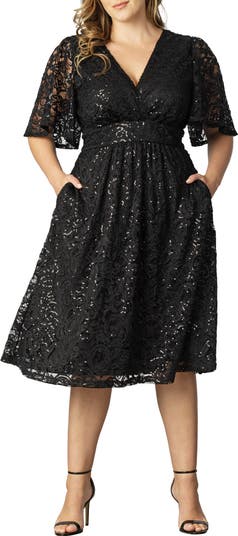 Kiyonna black lace dress best sale