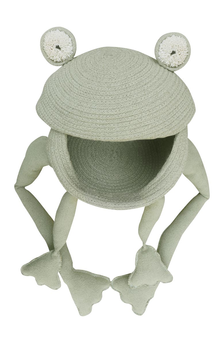 Lorena Canals Fred the Frog Basket, Alternate, color, Olive