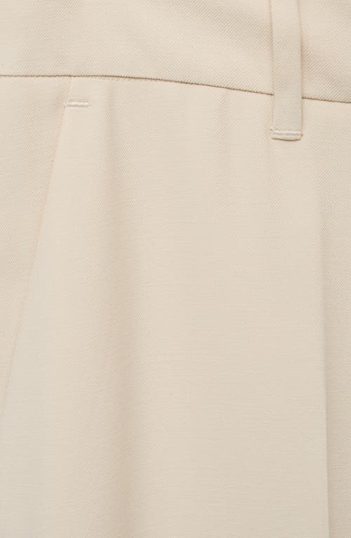 Mango Asymmetrical Draped Top White In White