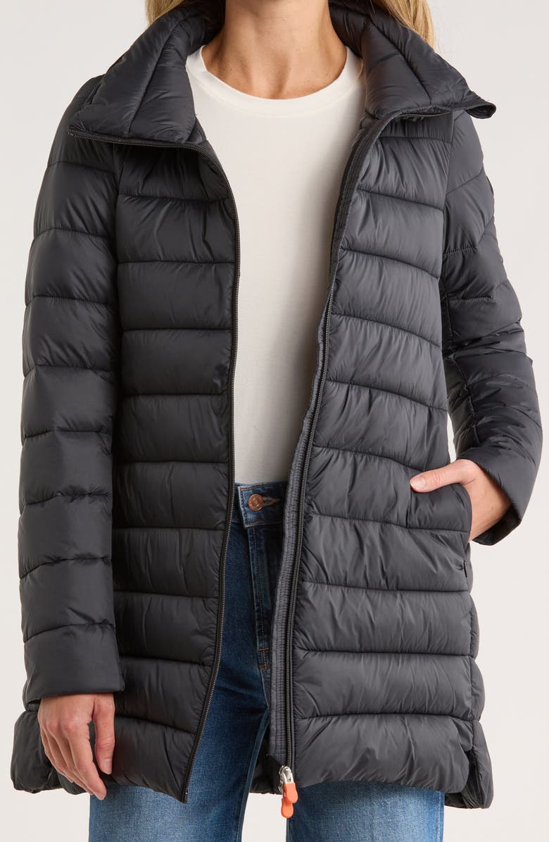 Save The Duck Linnea Puffer Jacket, Alternate, color, Black