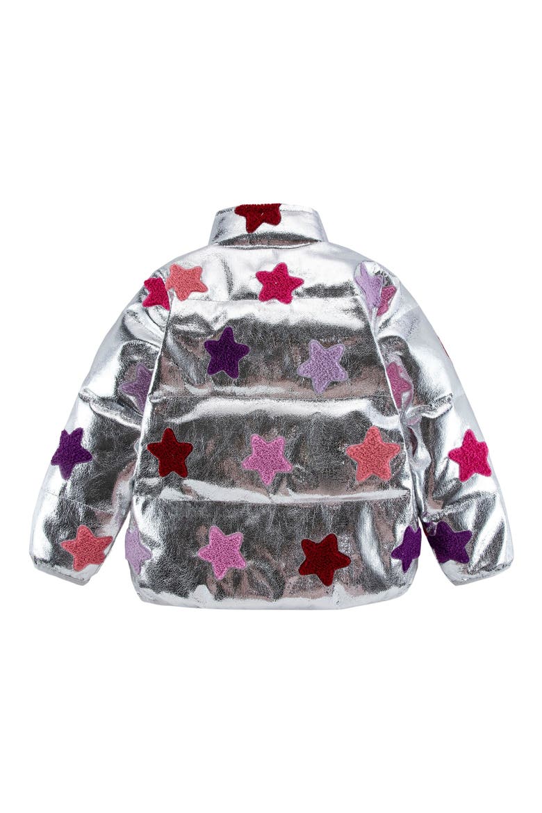 Kids' Reese Puffer Jacket, Alternate, color, SILVER STARS