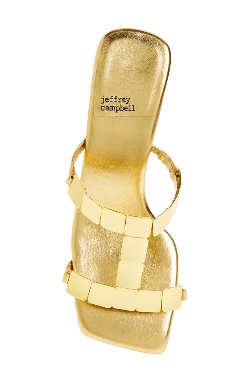 Jeffrey Campbell Astarte Slide Sandal In Gold Gold