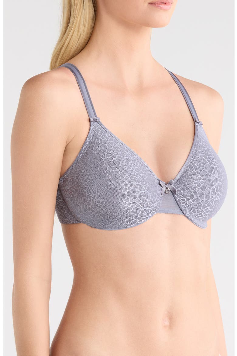 C Magnifique Underwire Minimizer Bra, Alternate, color, SMOKE GREY