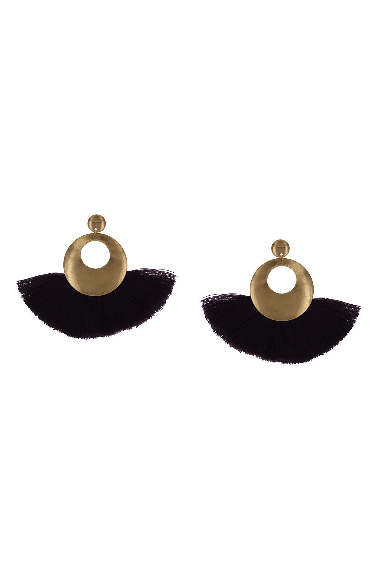 OLIVIA WELLES Alba Fringe Hoop Earrings