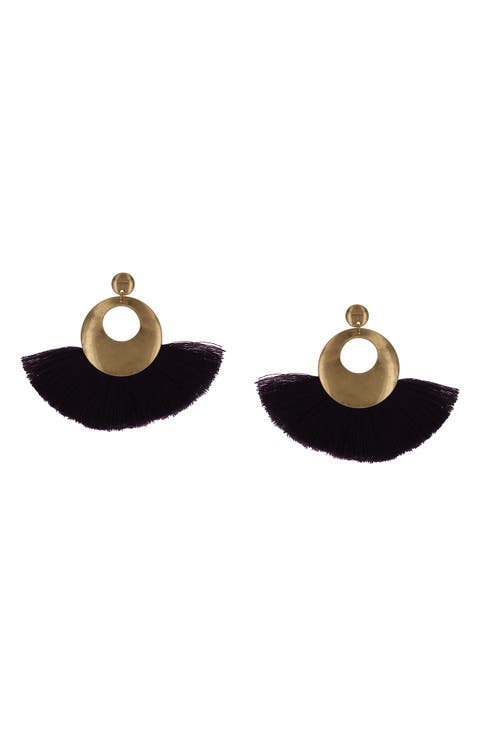 Alba Fringe Hoop Earrings