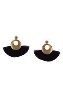 OLIVIA WELLES Alba Fringe Hoop Earrings