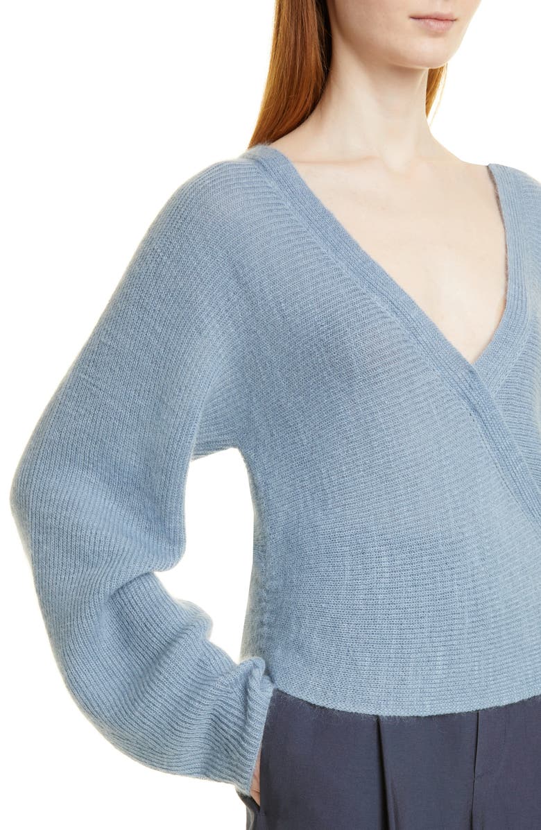 Vince Wool Wrap Front Sweater, Alternate, color,