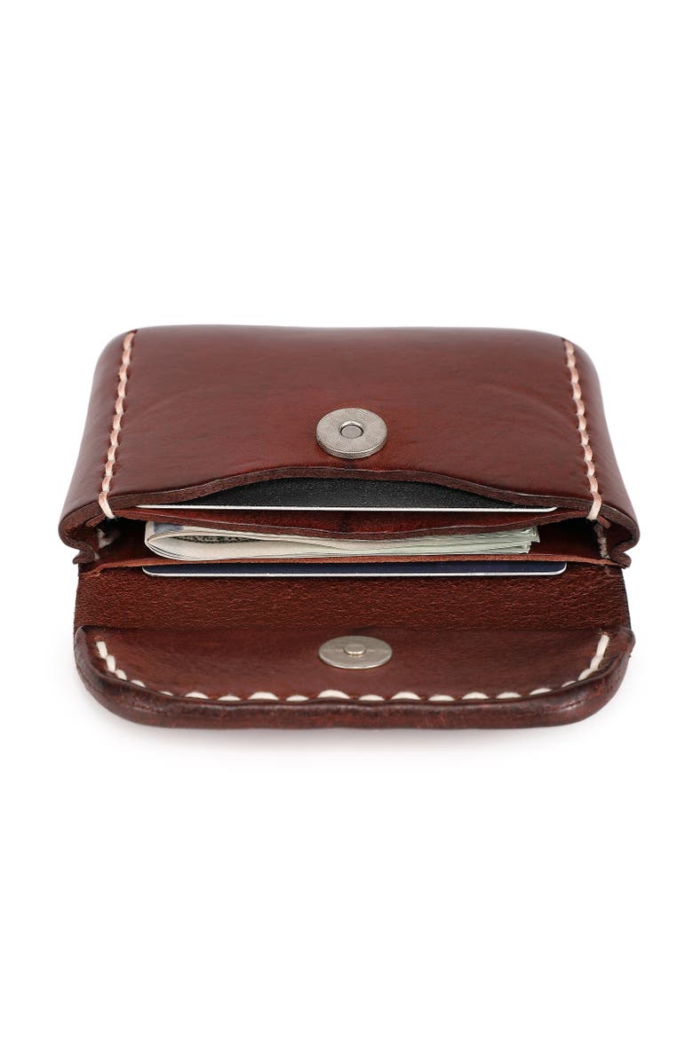 Canna Genuine Leather Compact Card Holder, Alternate, color, Brown