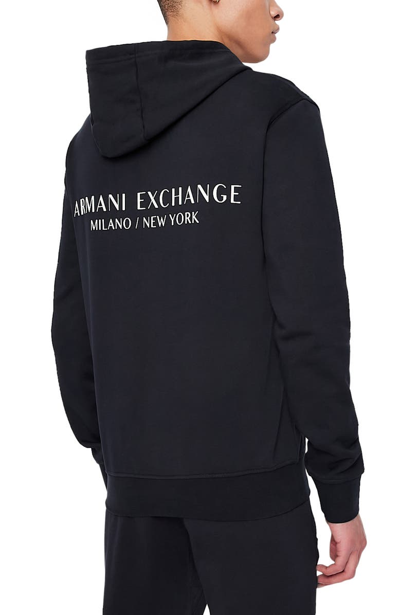 Armani Exchange Milano New York Graphic Cotton Hoodie, Alternate, color,