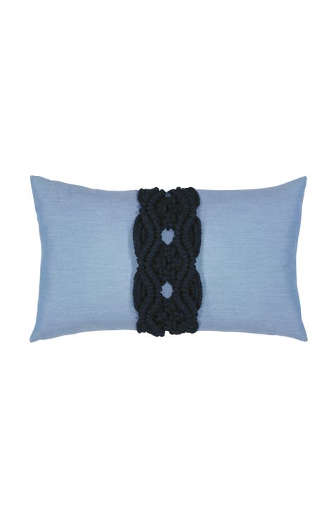 Palomar Handknotted Macrame Indoor & Outdoor Woven Accent Pillow