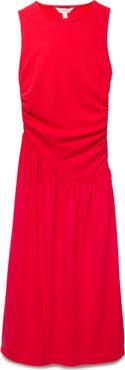 M&S Sleeveless Ruched Jersey Midi Dress