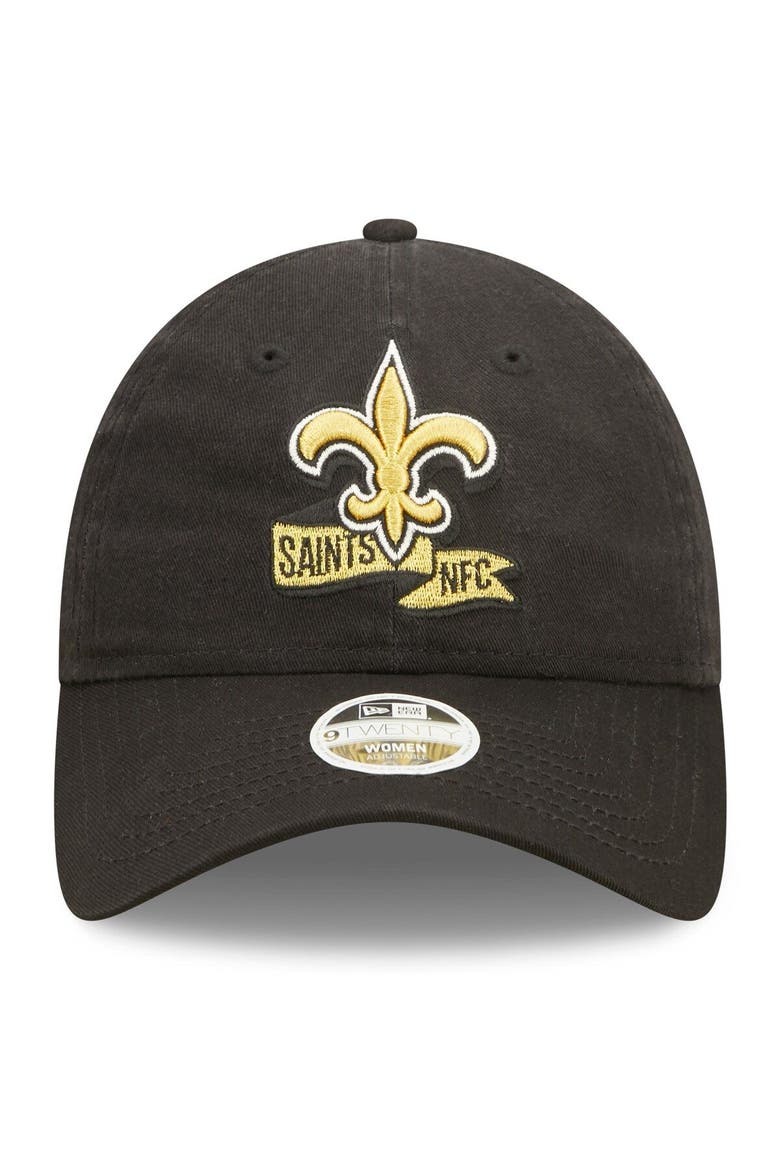 Women's New Era Black New Orleans Saints 2022 Sideline Adjustable 9TWENTY Hat, Alternate, color, Black