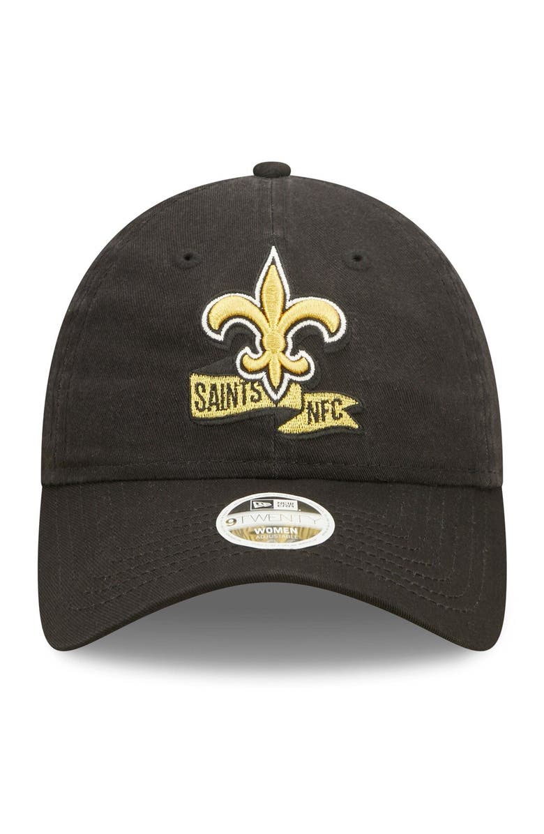 New Era Women's New Era Black New Orleans Saints 2022 Sideline Adjustable 9TWENTY Hat, Alternate, color, 