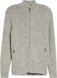 Eleventy Stretch Wool Blend Full Zip Sweater