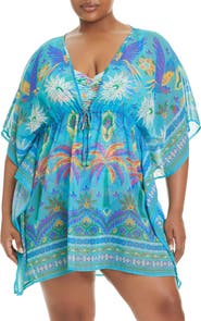 BLEU by Rod Beattie Semisheer Cover-Up Caftan