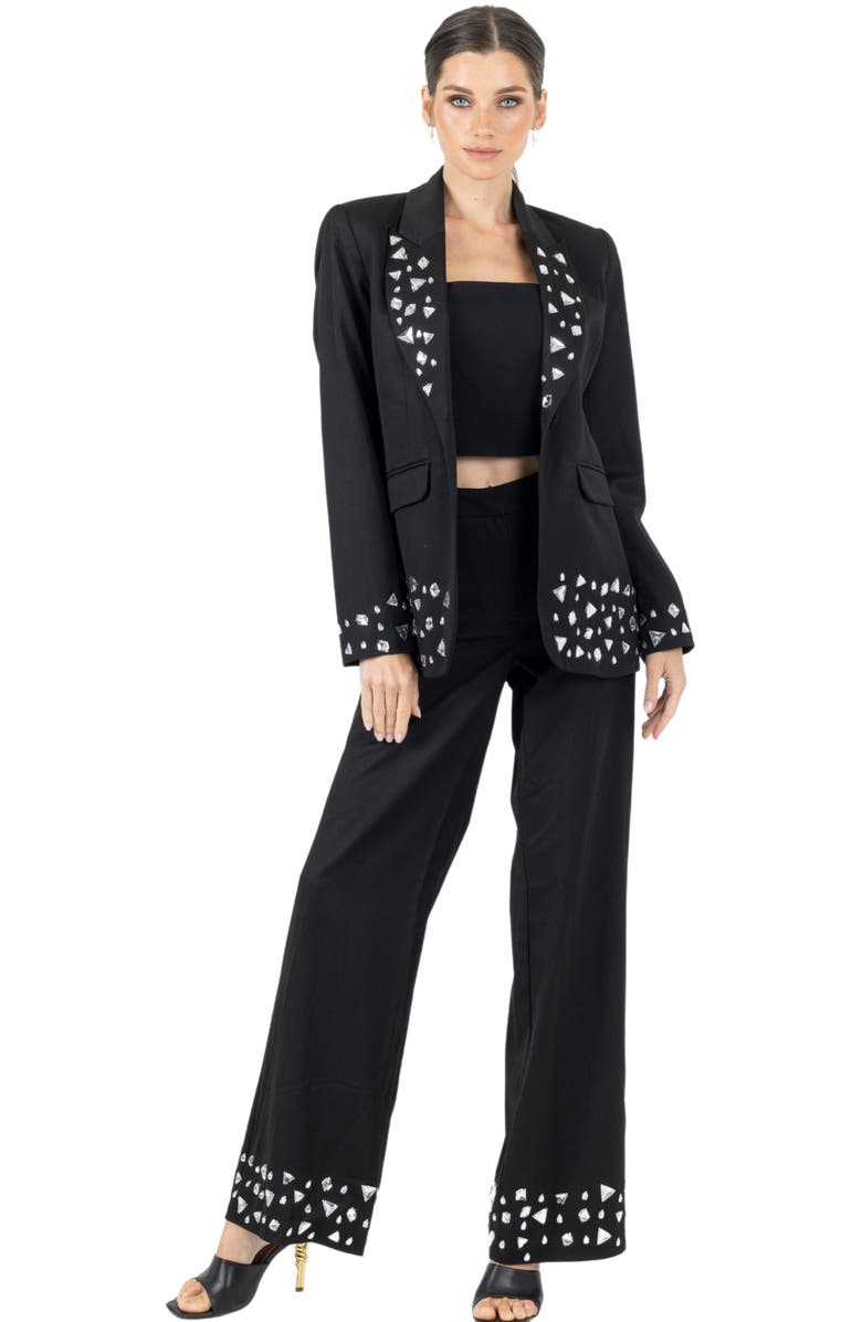 AKALIA Joslin White Stone Pant, Main, color, 