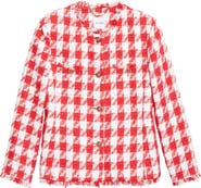 ST. JOHN Lora Textured Gingham Tweed Jacket