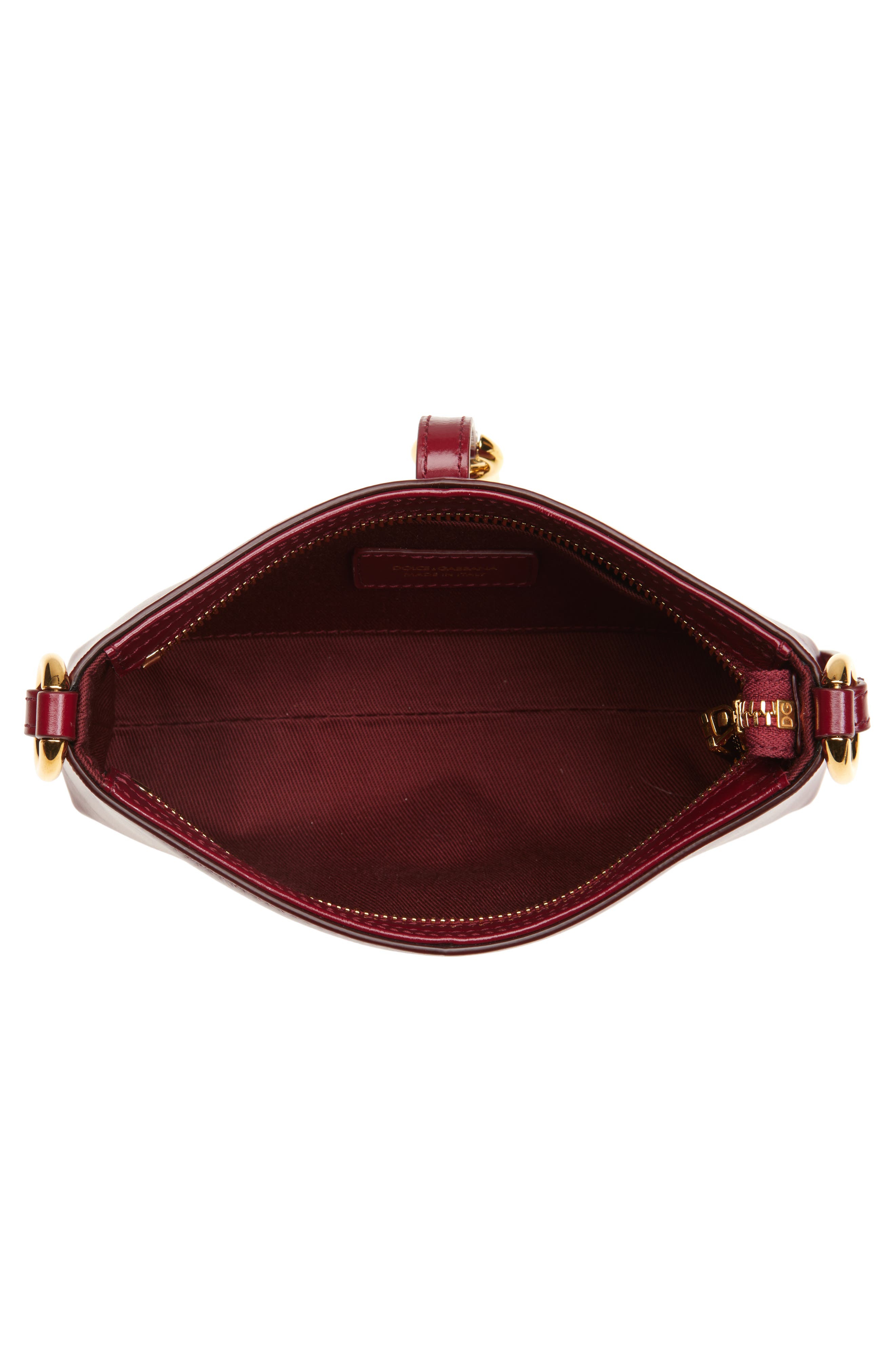 Sicilian Street Lock Leather Shoulder Bag, Alternate, color, 83028 TONO ROSSO SCURO
