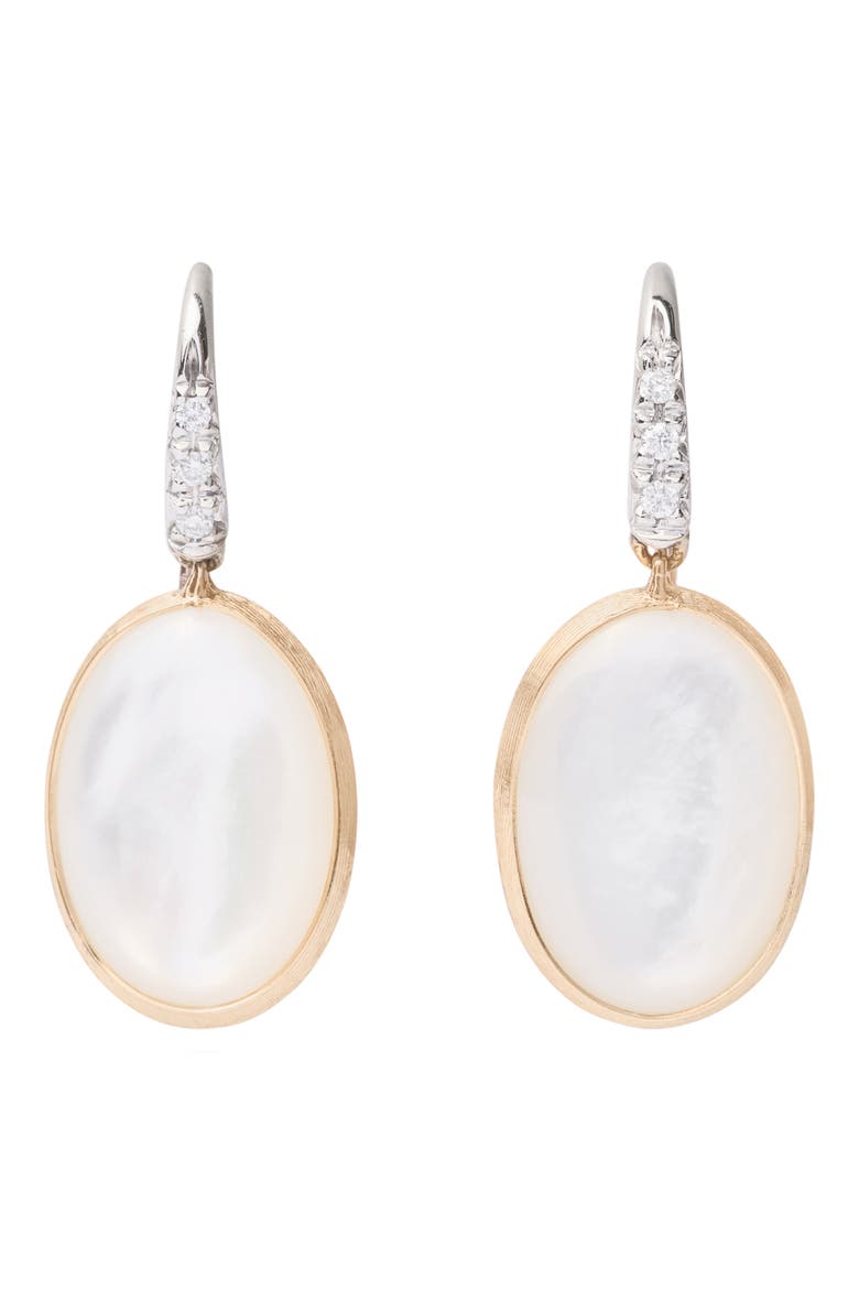 Siviglia 18K Yellow Gold Diamond & Mother-of-Pearl Earrings, Main, color, 18K YELLOW GOLD