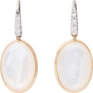 Marco Bicego Siviglia 18K Yellow Gold Diamond & Mother-of-Pearl Earrings