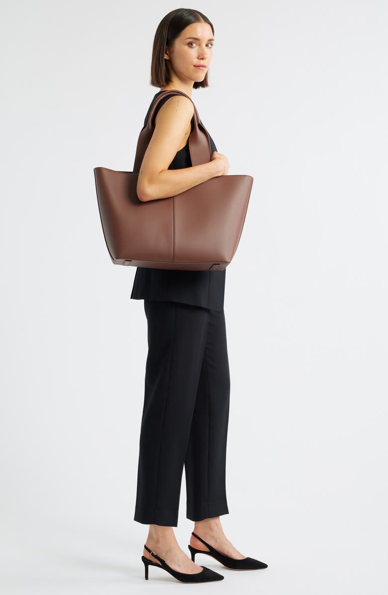 Freja New York Lafayette Faux Leather Tote, Alternate, color, Pecan