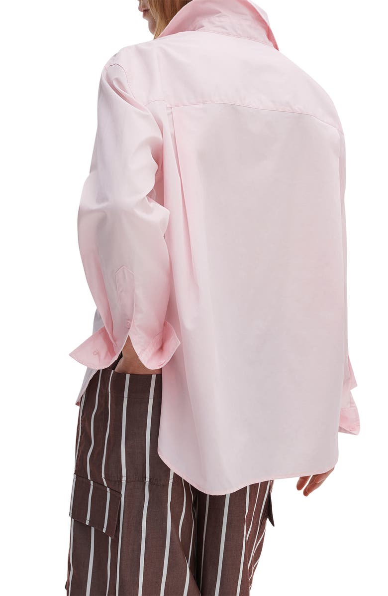 rag & bone Connie Cotton Poplin Button-Up Shirt, Alternate, color, Peony