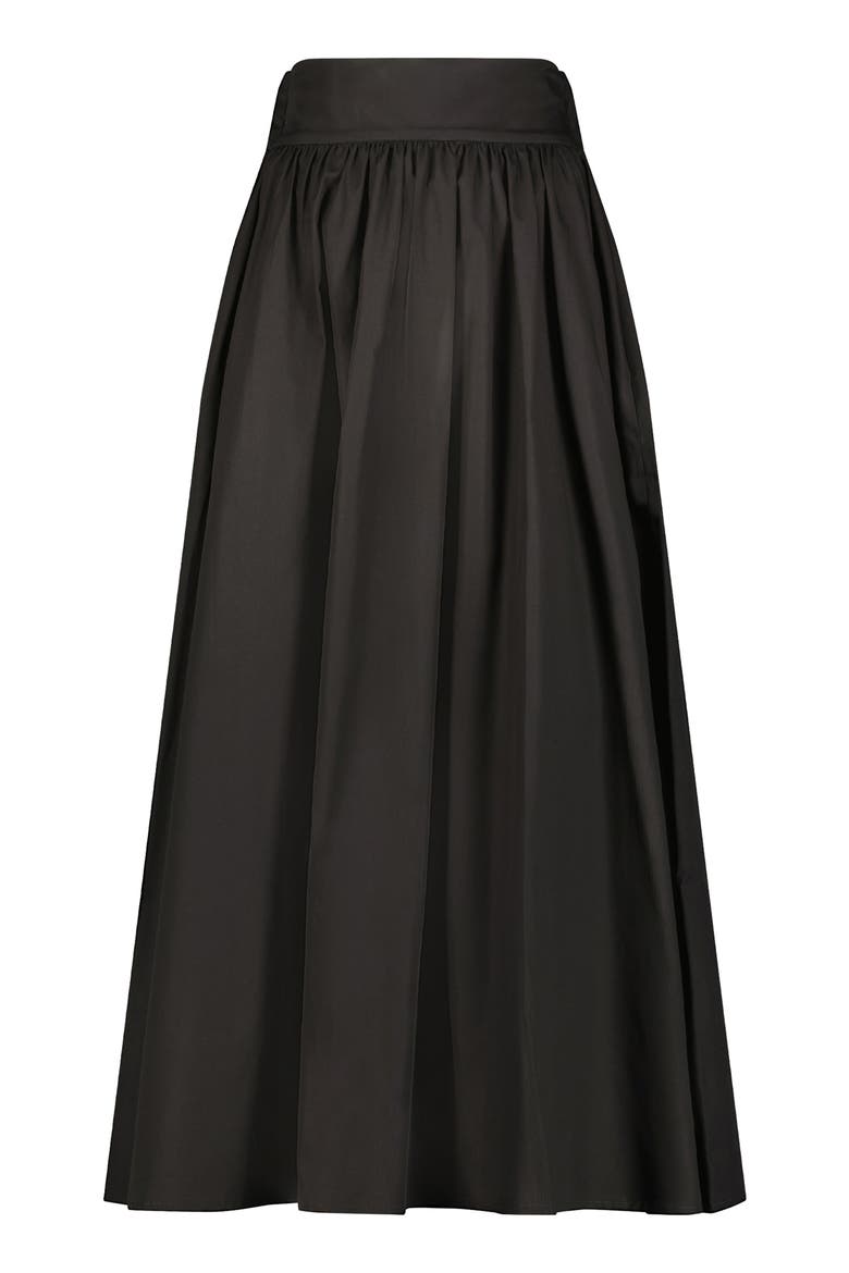 Raven Cotton Poplin Maxi Skirt, Alternate, color, BLACK