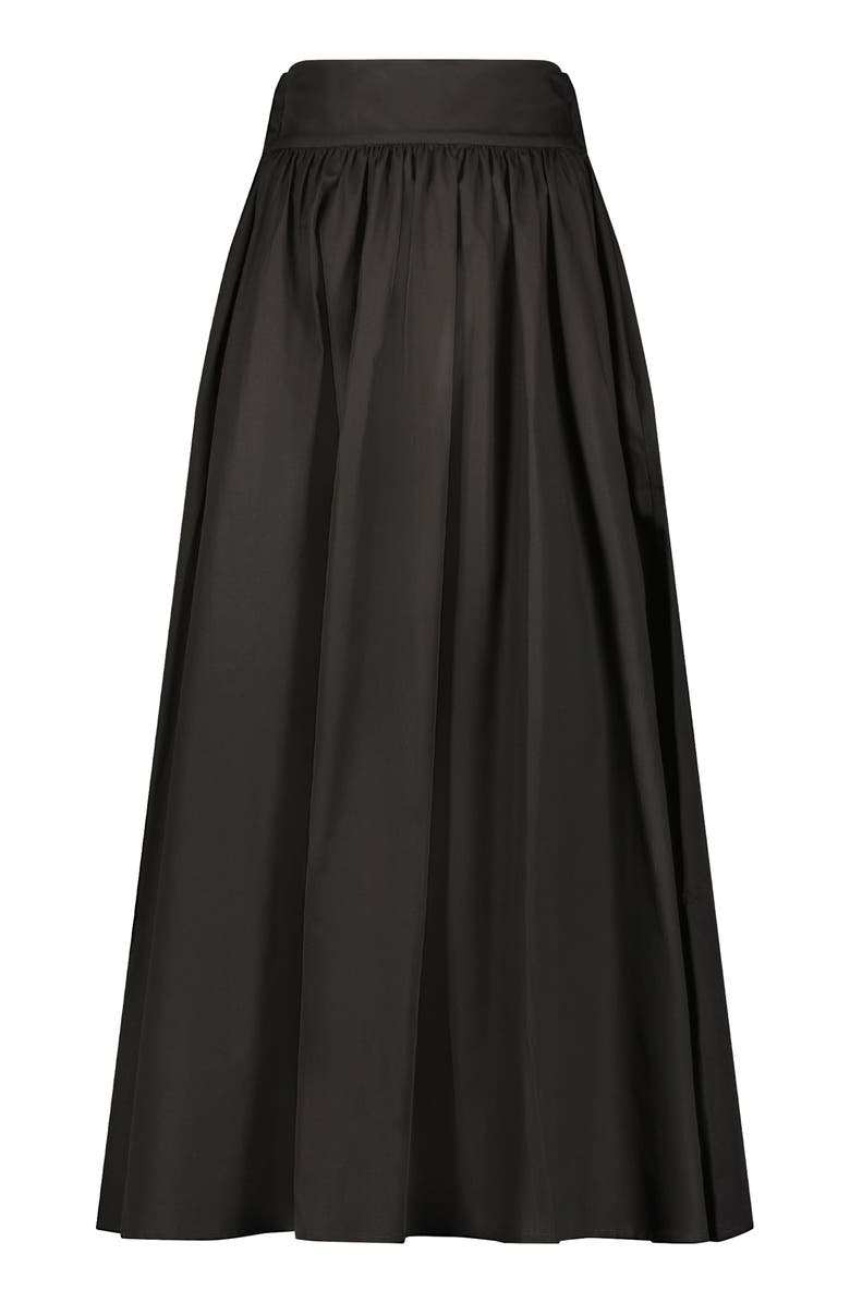 Marcella Raven Cotton Poplin Maxi Skirt, Alternate, color, Black