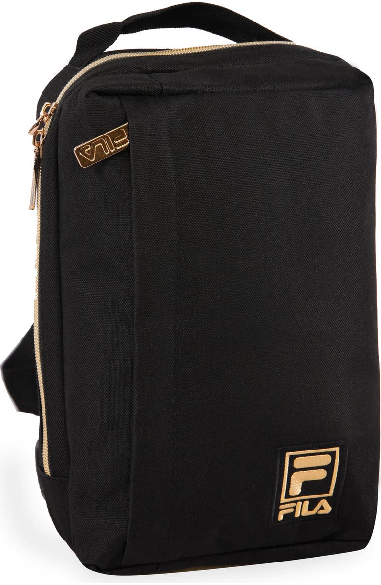 FILA Calistoga Sling Bag, Alternate, color, Black/ Gold