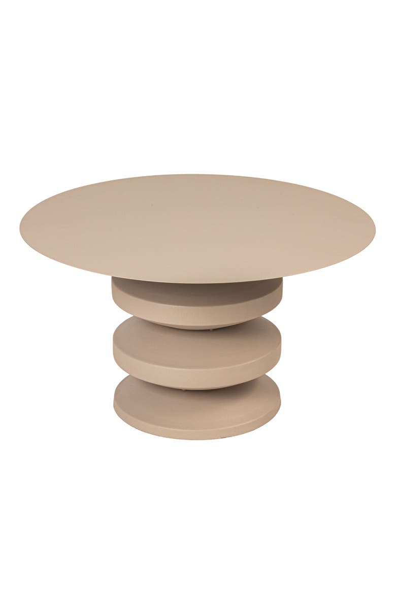 Metal Accordion Coffee Table, Beige, Main, color, Beige