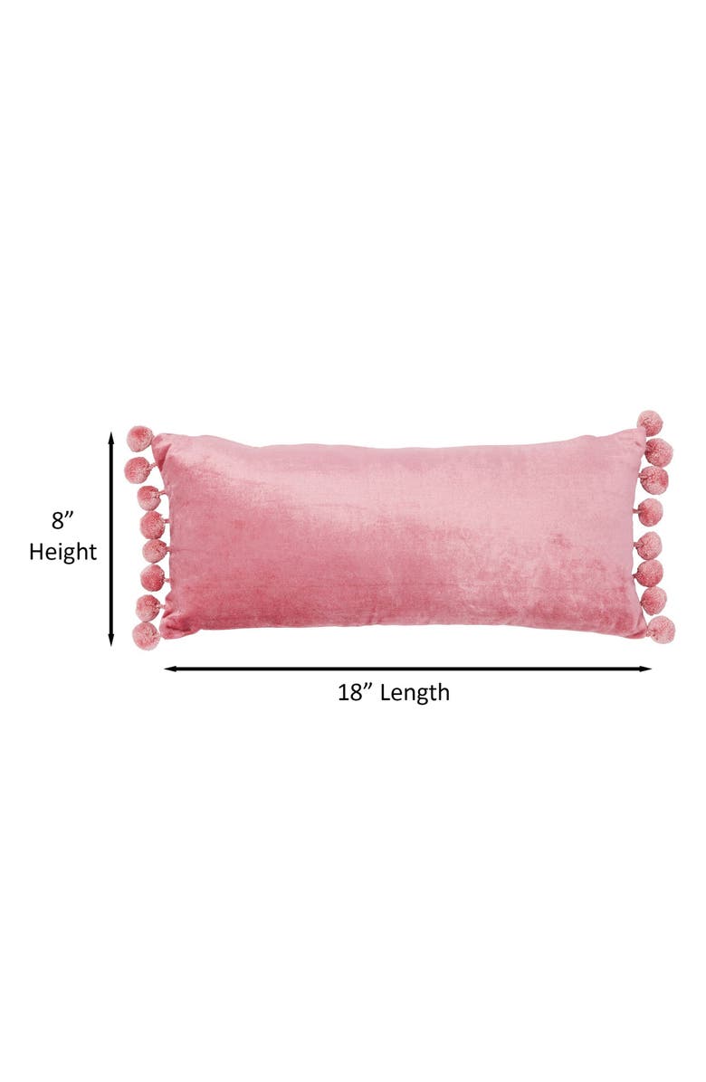 ROSELLI TRADING COMPANY Jodhpur Tassel Oblong Pillow, Alternate, color, Pink