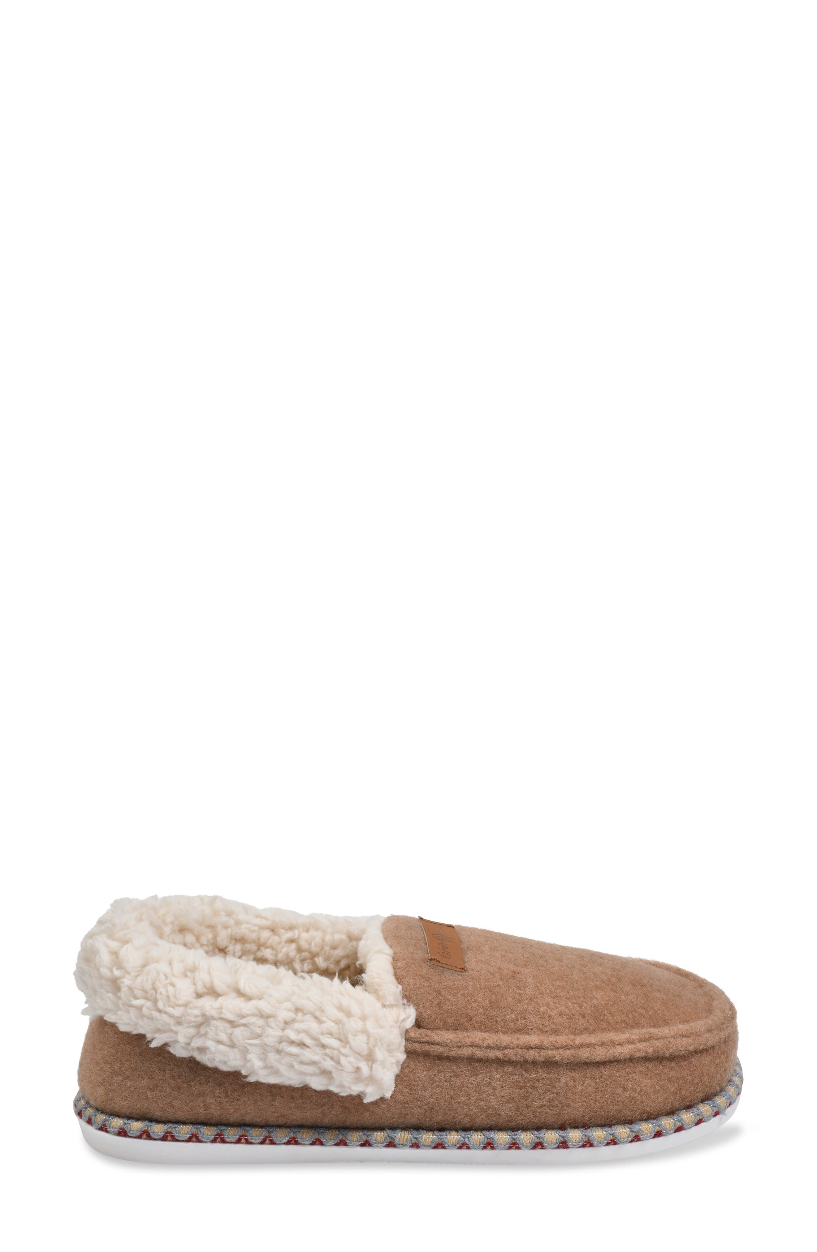 GAAHUU Felt aux Shearling Lined Slipper, Alternate, color, Tan