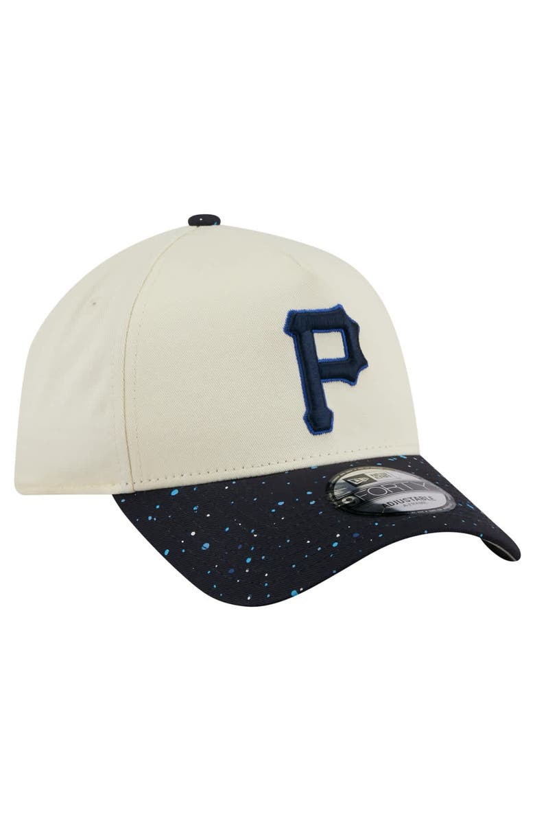 New Era Men's New Era Cream Pittsburgh Pirates Speckle A-Frame 9FORTY Adjustable Hat, Alternate, color, Cream
