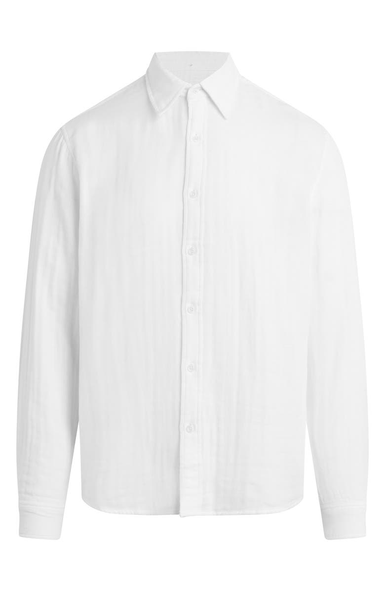 Joe's Cedric Cotton Gauze Button-Up Shirt, Alternate, color, Optic White