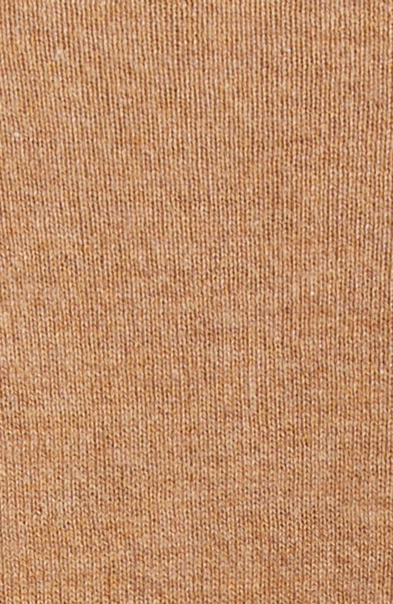 L'AGENCE FLORA POPLIN CUFF SWEATER, Alternate, color, Chestnut/ White