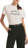 Favorite Daughter The Collegiate Logo Crop Graphic T-Shirt