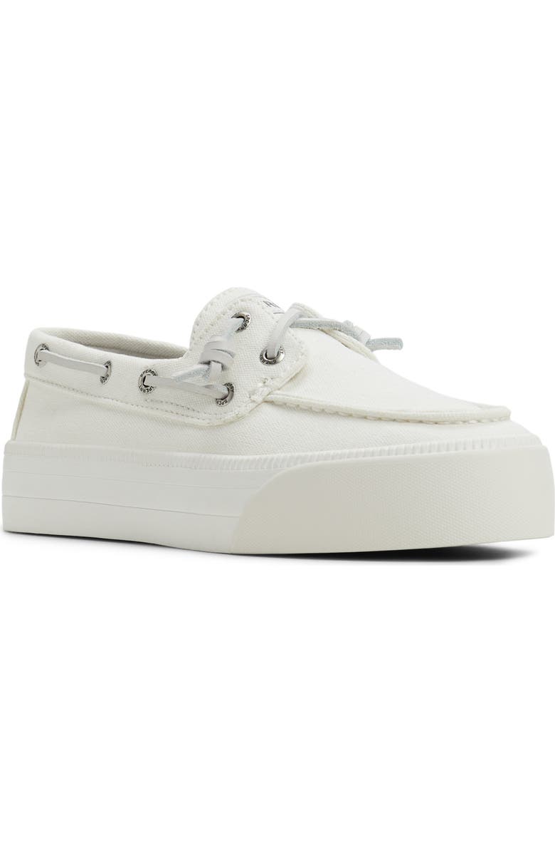 Sperry Bahama Platform Boat Shoe, Main, color, White