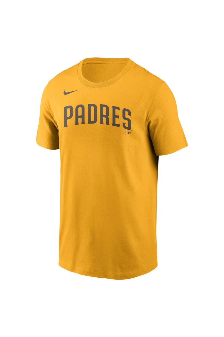 Men's Nike Manny Machado Gold San Diego Padres Name & Number T-Shirt, Alternate, color, Gold