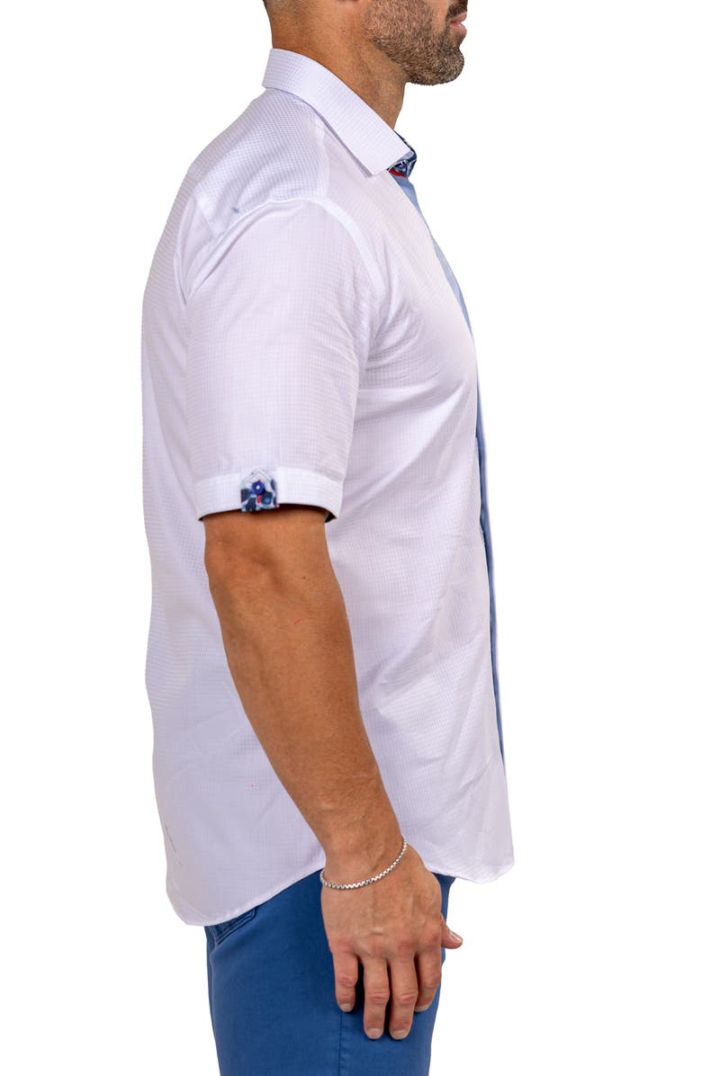 Maceoo Galileo Marty Short Sleeve Cotton Button-Up Shirt, Alternate, color, 