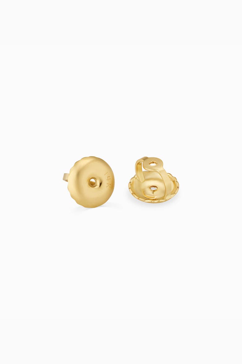 14K Solid Gold Luminous 4 Carat Lab Diamond Large Studs, Alternate, color, Yellow Gold, Lab Diamonds