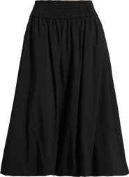 Wit & Wisdom Smocked Waist Bubble Hem Midi Skirt