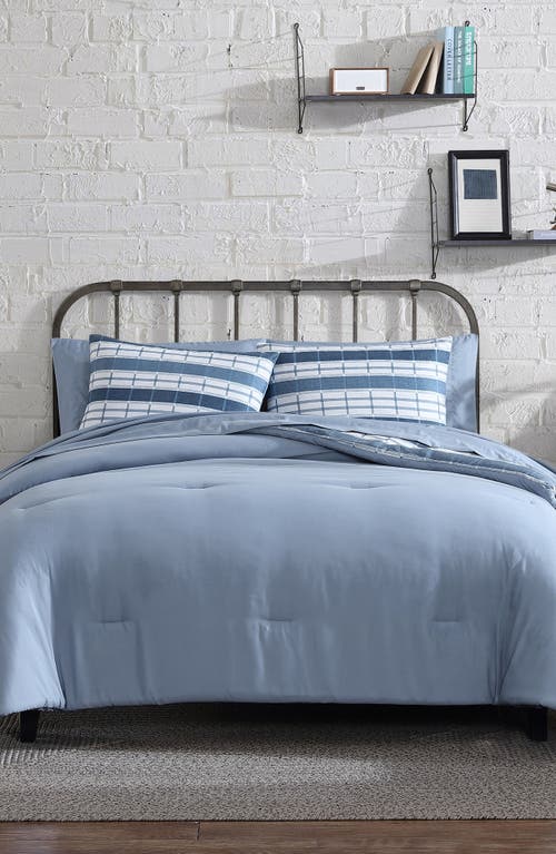 Perry Ellis Caleb 7-piece Full Comforter Set In Blue