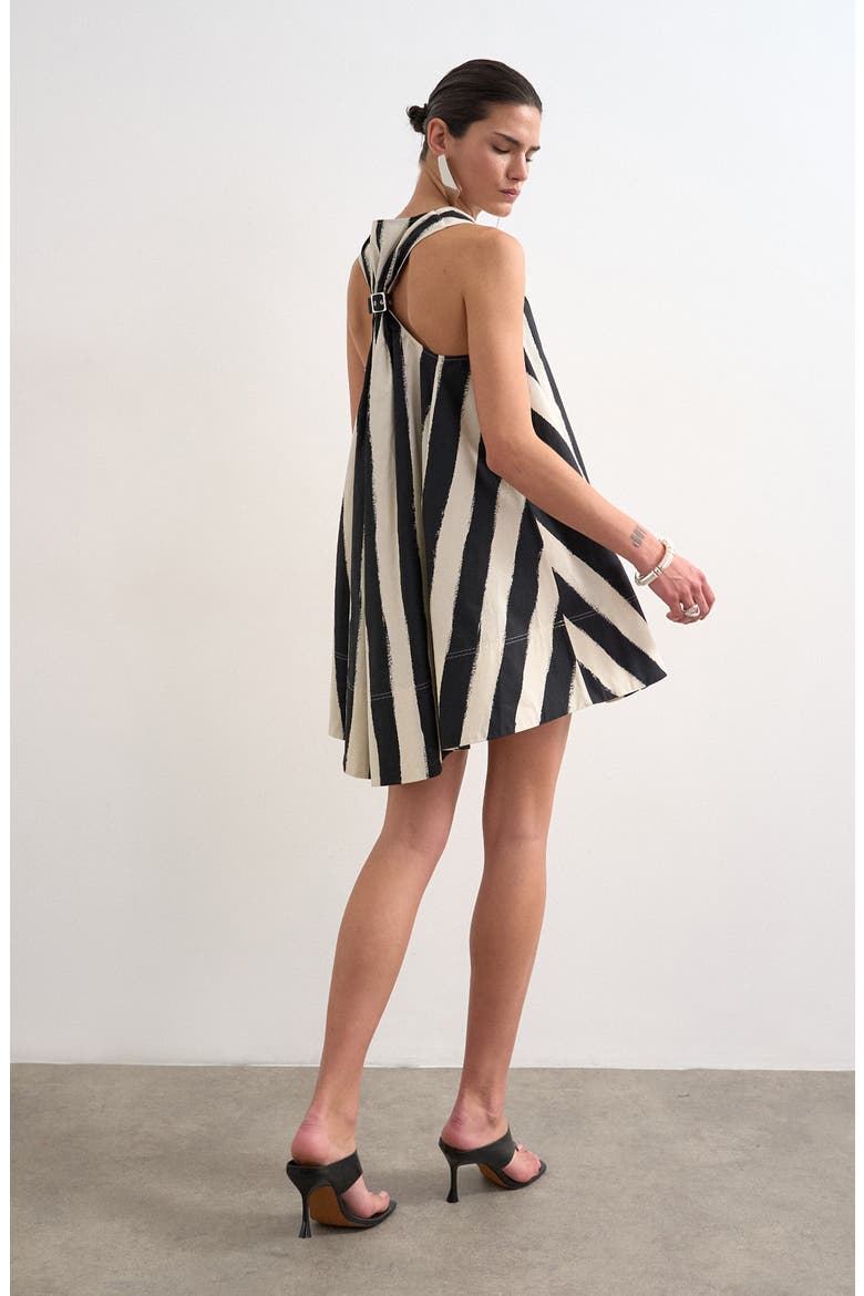 layered striped trapeze shirt dress COS Layered Striped Trapeze Shirt Dress in Blue