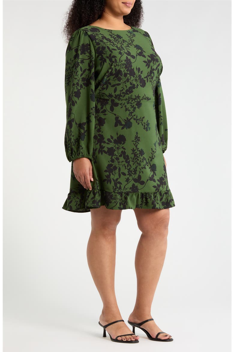 Tindrie Long Sleeve Dress, Alternate, color, OLIVE-BLACK