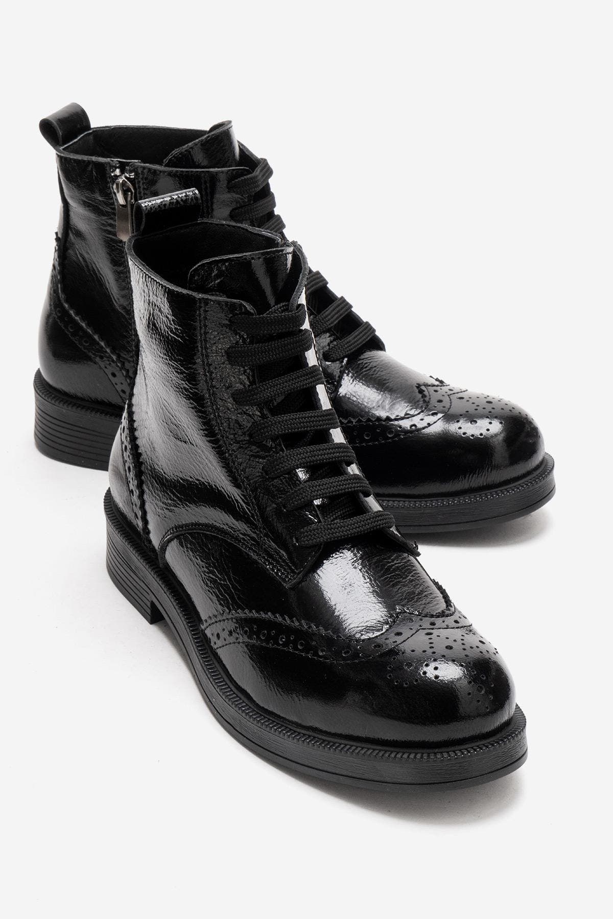 Forever & Always Shoes Nelvy Leather Boot, Main, color, Black Patent