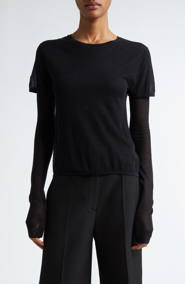 TOTEME Layered T-Shirt, Main, color,