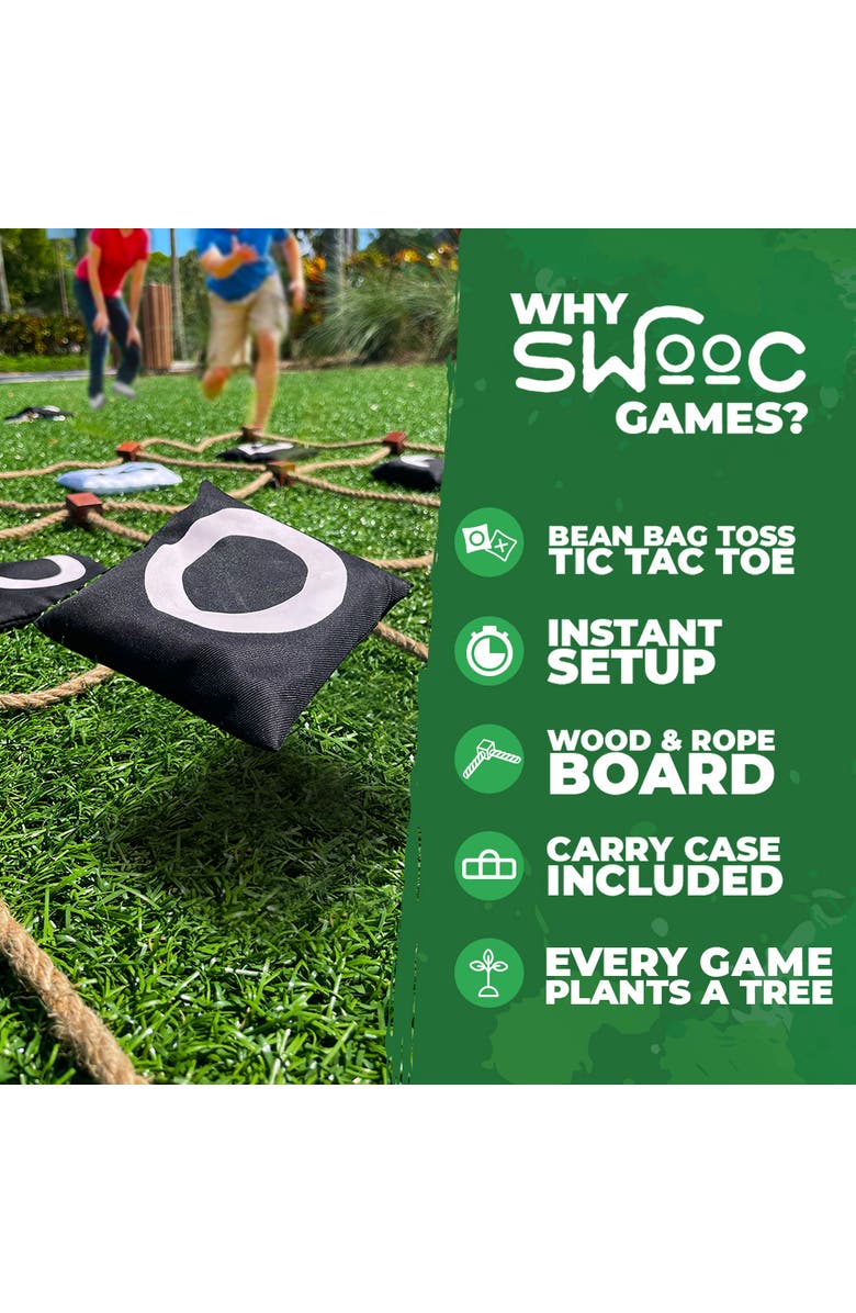 Swooc Games Giant Tic Tac Toe Bean Bag Toss Game, Alternate, color, Black