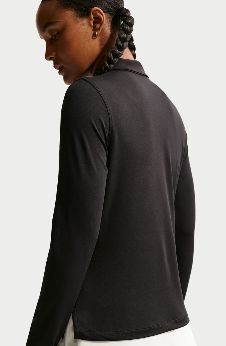 Nike Dri-FIT UV Long Sleeve Golf Polo, Alternate, color, Black/ Sail